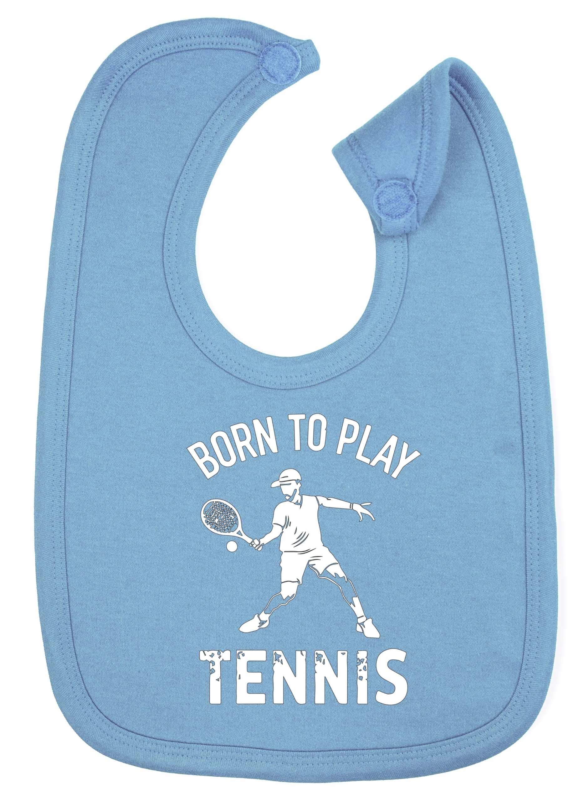 Hippowarehouse Born To Play Tennis cotton baby nursing bib boys girls 35cmx22cm