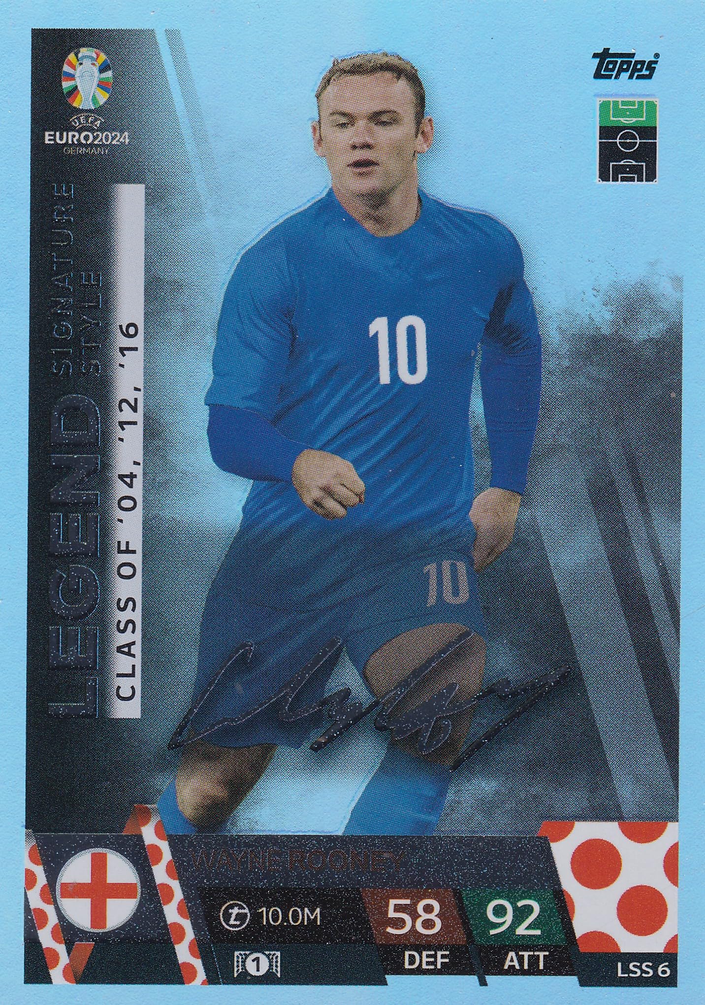 Match Attax Euro 2024 Legend Signature Style Trading Card(s) You Select (Wayne Rooney LSS 6)