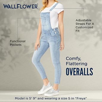 WallFlower Women's Overalls Juniors