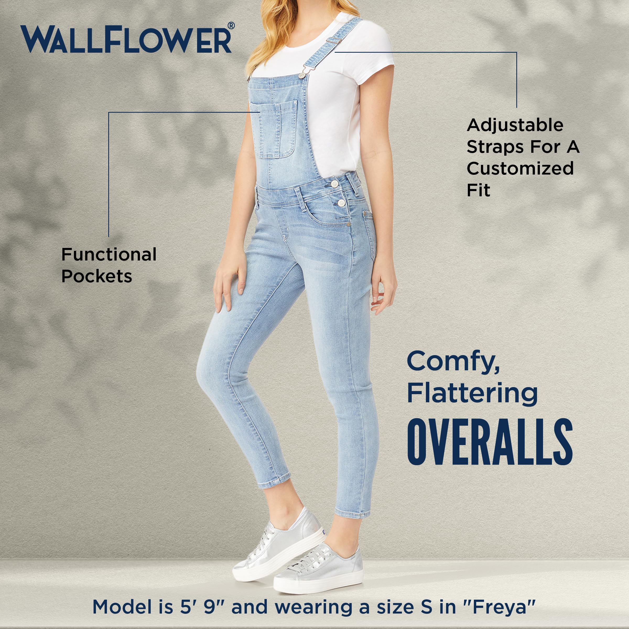 WallFlower Tomboy Denim Overalls Salopette Femme (lot de 1)
