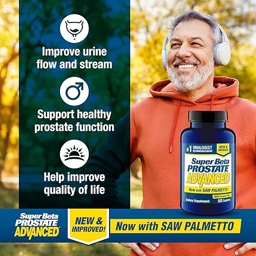 Miniatura 3 de SUPER BETA PROSTATE Advanced with Saw Palmetto - Suplementos para la salud de la próstata para hombres, apoyo urinario y vejiga con beta-sitosterol,