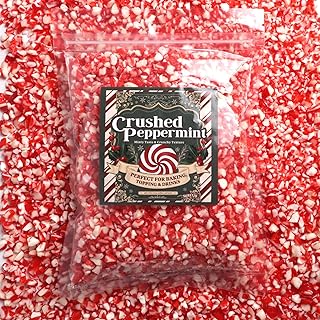 Crushed Peppermint Candy Pieces, Red and White Classic Flavor, Perfect Christmas Dessert and Drink Toppings, Resealable Bag, 12 Ounces