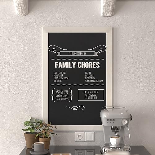 HBCY Creations Pizarra decorativa magnética rústica para pared ideal para decoración de cocina bodas menús de restaurante y mucho más blanco sólido
