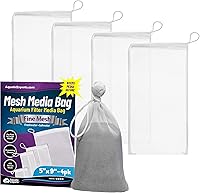 Vista 8 de Aquatic Experts Bolsa fina para acuario, bolsas de filtro duraderas para pecera, bolsa de medios de filtro con cordón seguro, bolsas multimedia