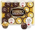 Ferrero Collection, Premium Assorted, Hazelnut, Dark Chocolate and Coconut, 16 Count Holiday Gift Box, 6.1 oz
