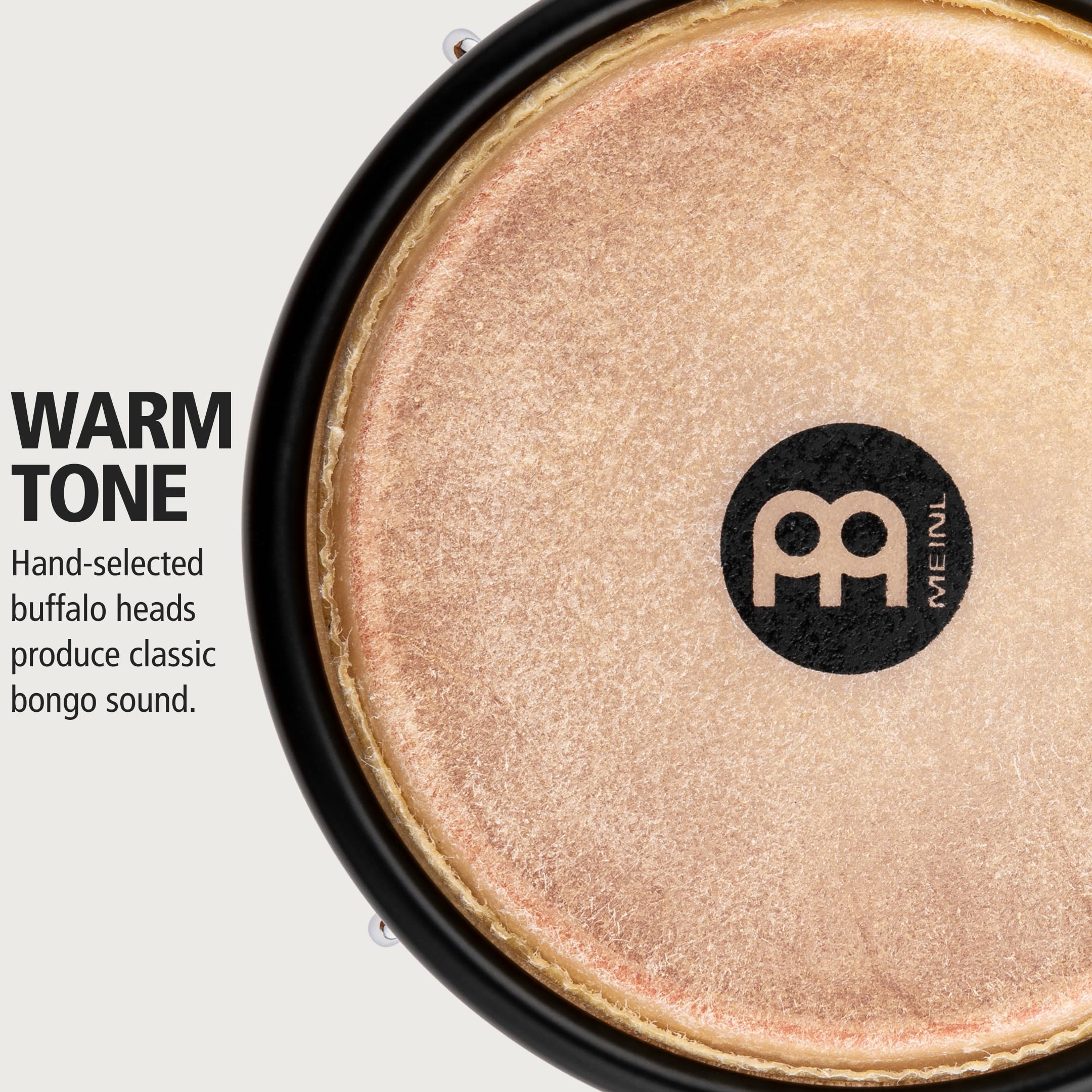 Meinl Percussion Bongos Journey Series - 2 Handtrommeln mit 6,5 und 7,5 Zoll - inkl. Stimmschlüssel - ABS Kunststoff, Rot (HB50R)