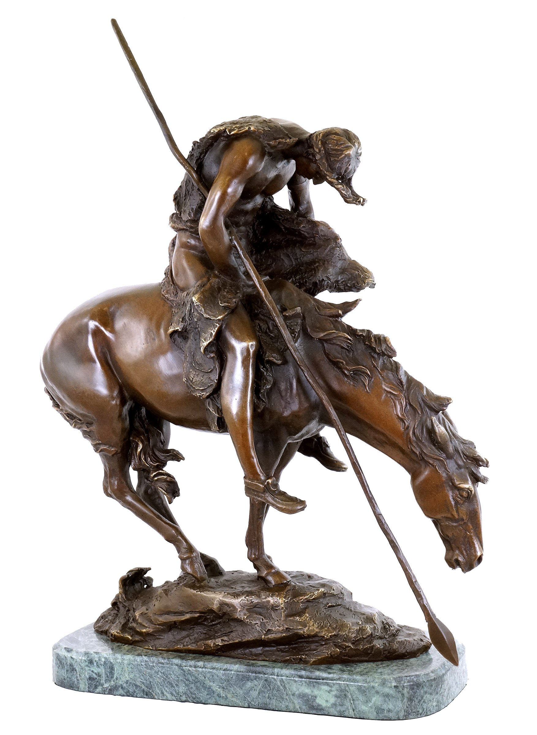 End Of The Trail – Figura de bronce – James Earle Fraser 95429 – Estatua – Figura decorativa, diseño de caballo – Bronce de animales