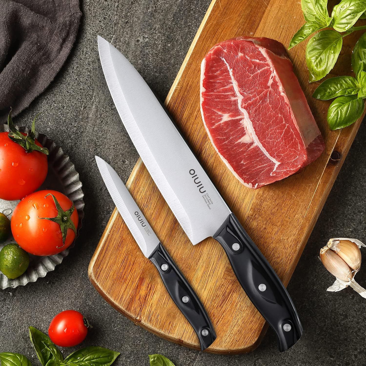 OLULU Chef Knife, 8 PCS Kitchen Knife, Preium Stainless Steel knife set, Chef Knife Set With Accessories