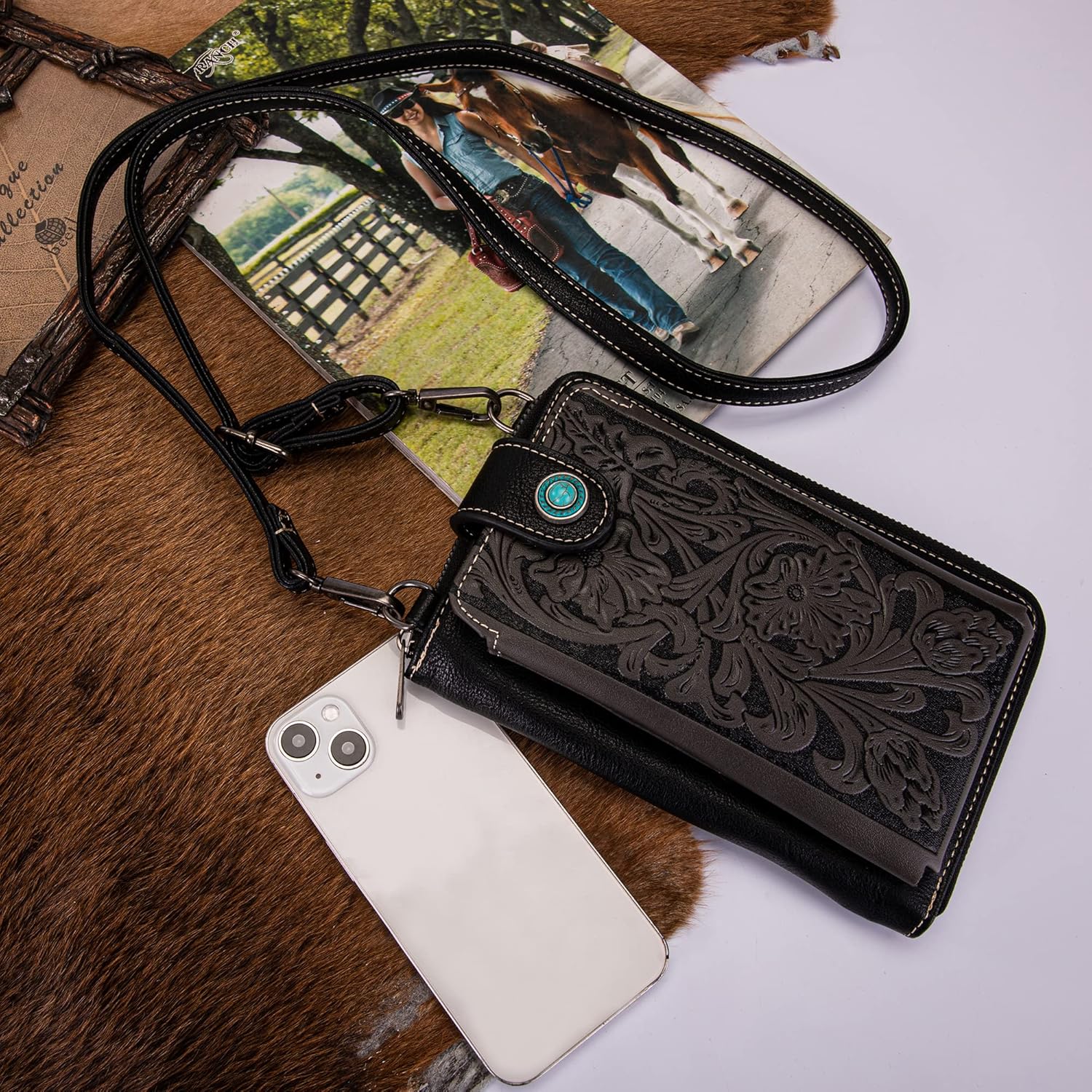 Montana West Small Crossbody Bags for Women Western Handbag with Cash Slots - Image 2