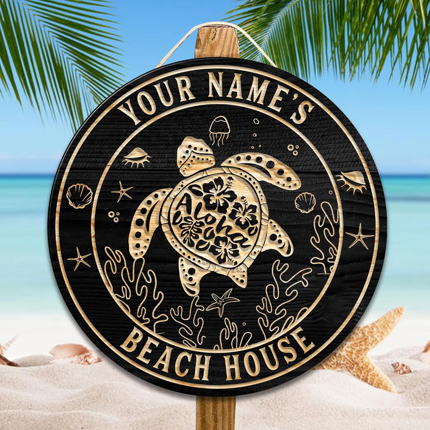 Artsy Woodsy Custom Beach House Wood Sign (Not Carved or Neon), Summer Decor, Coastal Nautical Tropical Beach Decor Indoor, Pool Sign, Tiki Bar Home Pub Backyard Bar & Grill Patio Porch Deck (19)