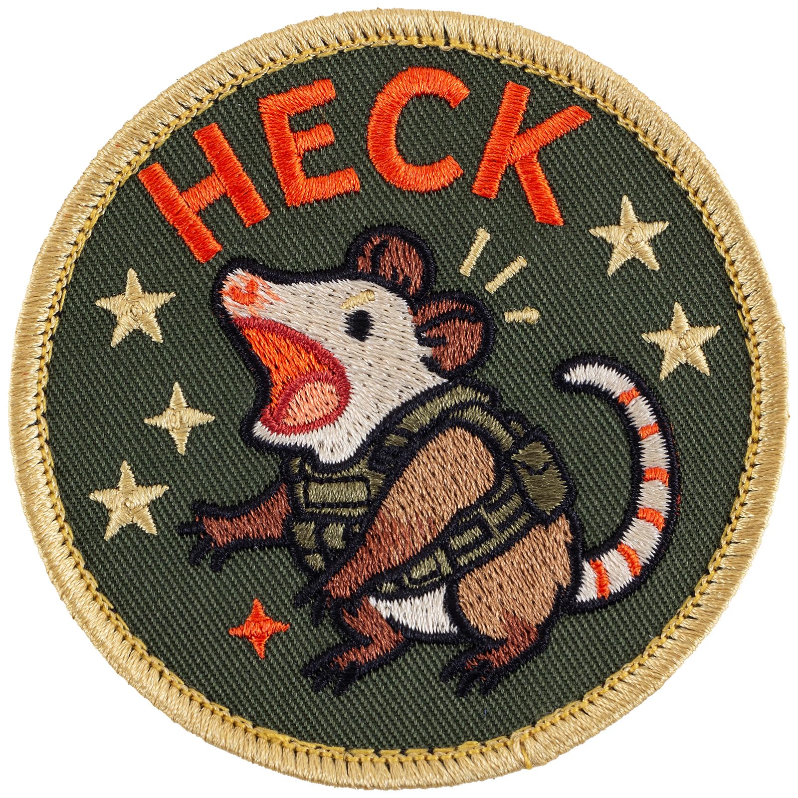 Funny Opossum Morale Patch 3" Tactical Patch Hook and Loop Patches Embroidered Patches for Backpacks Dog Harness Bags Hats Jackets & Vests