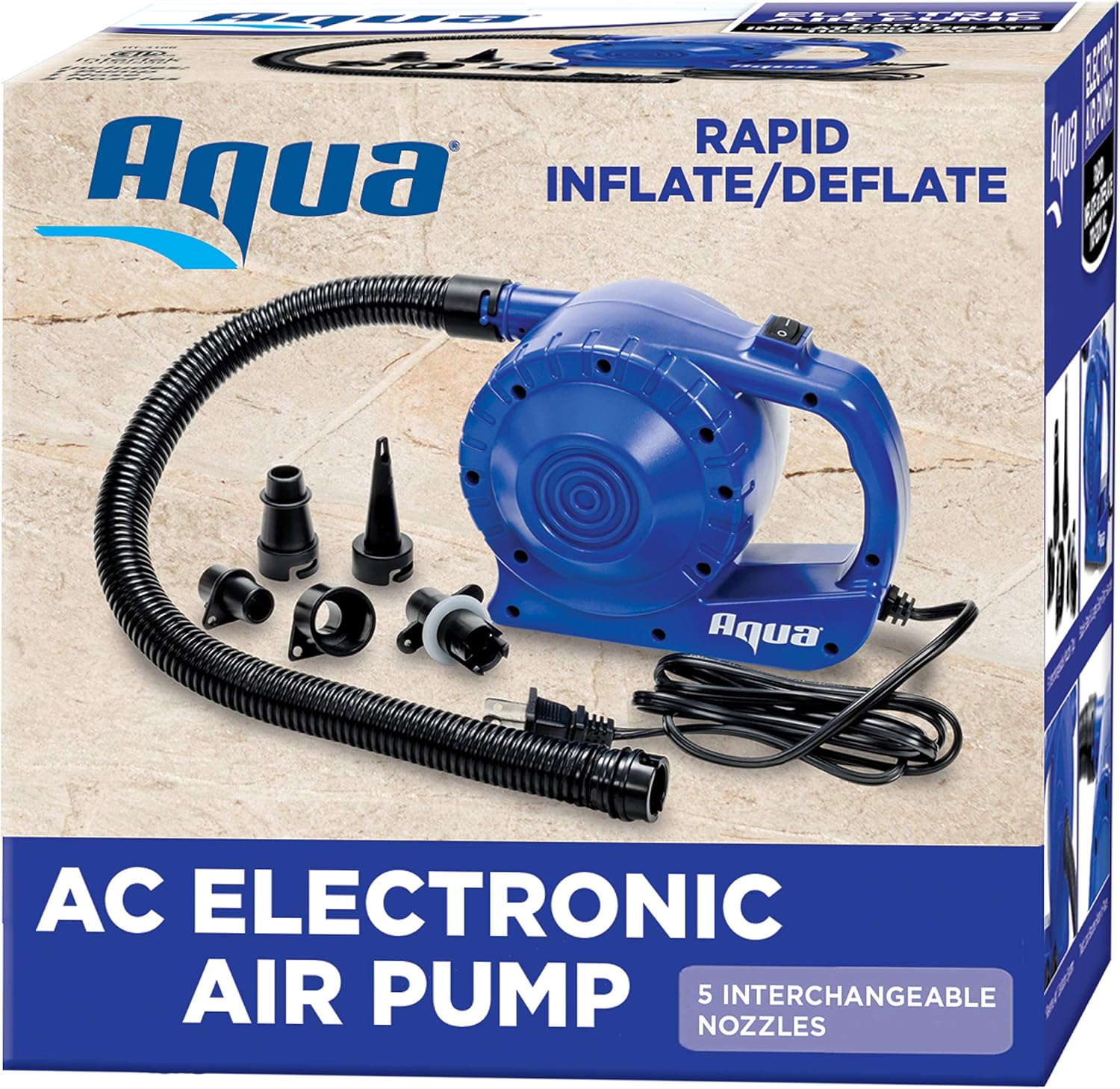 Aqua AC Electric Air Pump 110v Heavy Duty Air Pump for Inflatables
