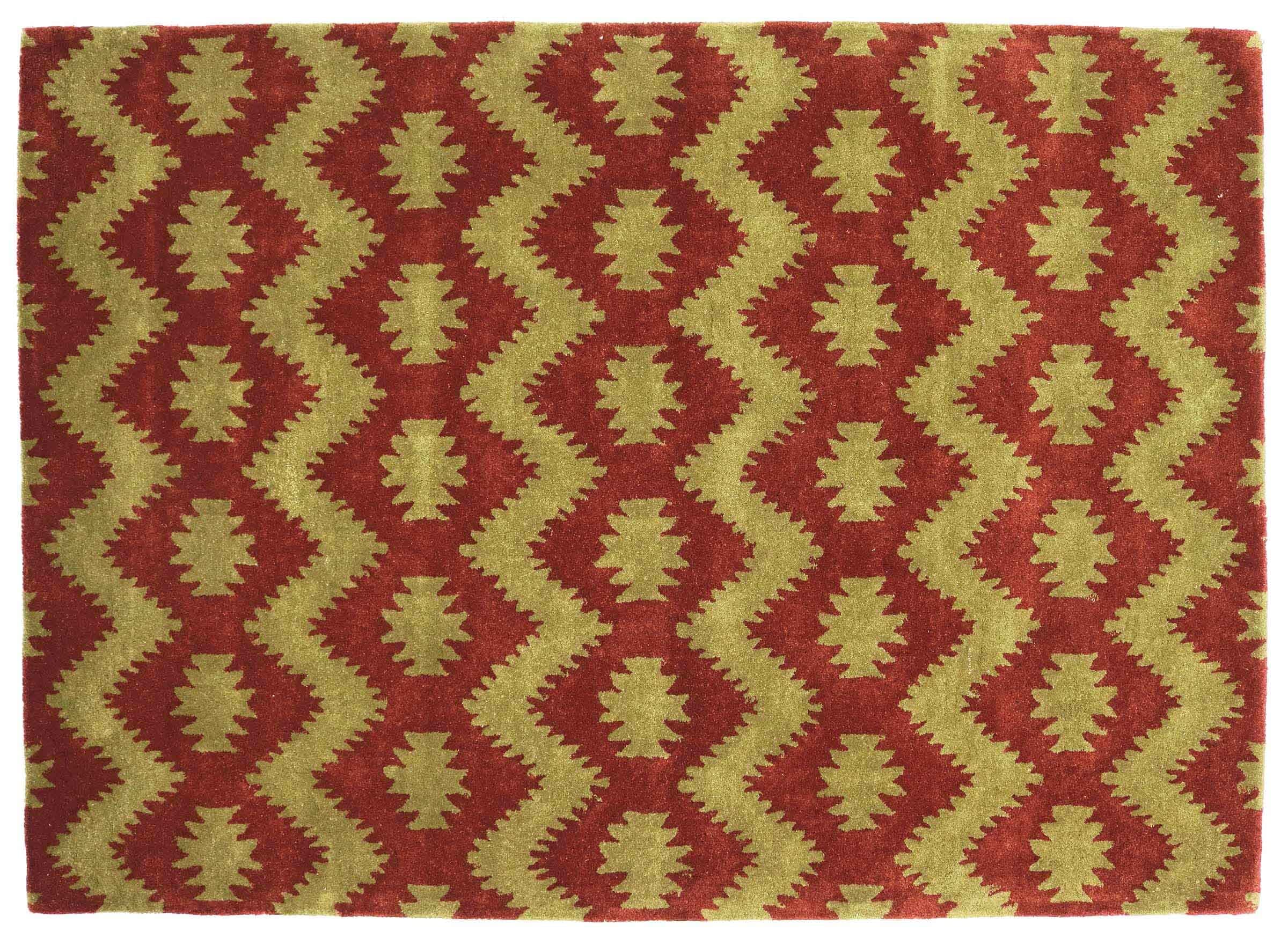 Tapis en laine fait main rouge 160 x 230 cm | Fini les sols froids et sans vie
