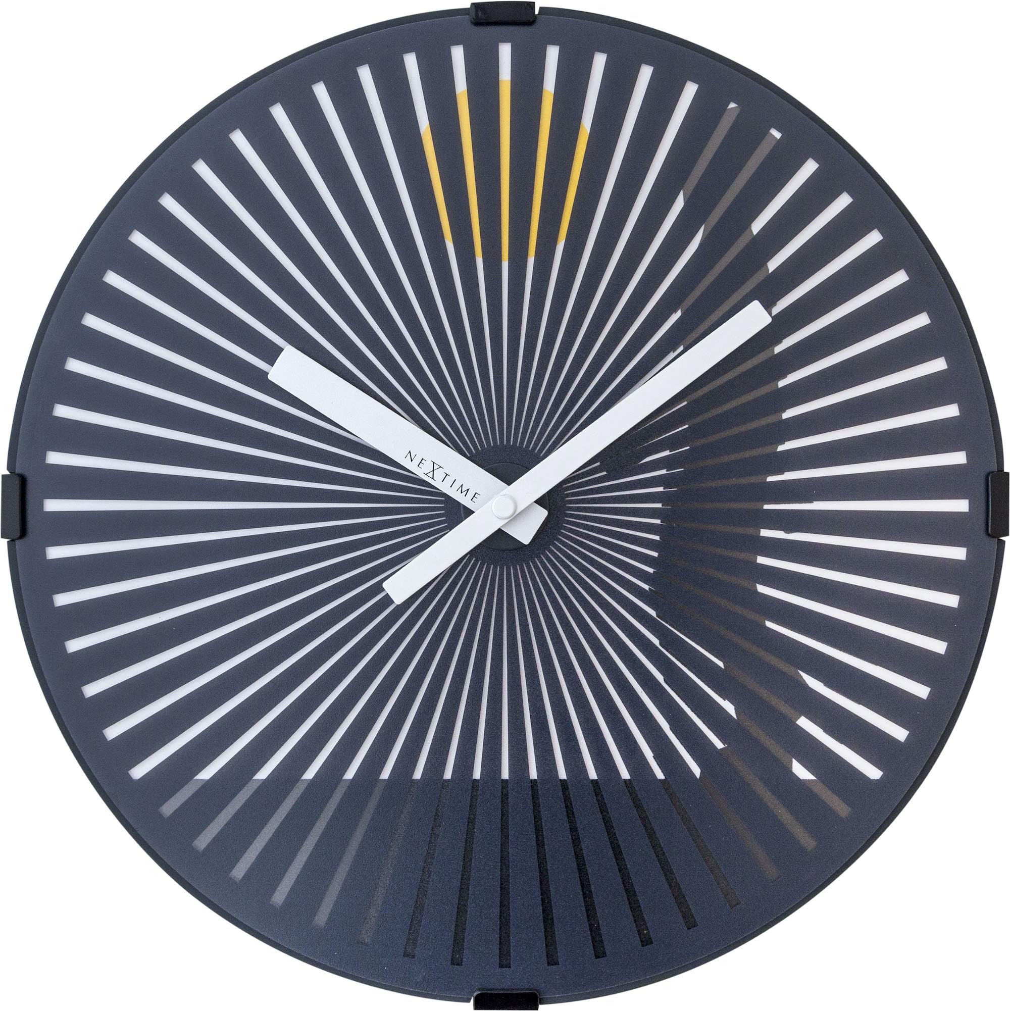 NexTime Wall Ø 30 cm – Plastic – Motion Clock-Black – 'Walking Man, 30cm, 3219