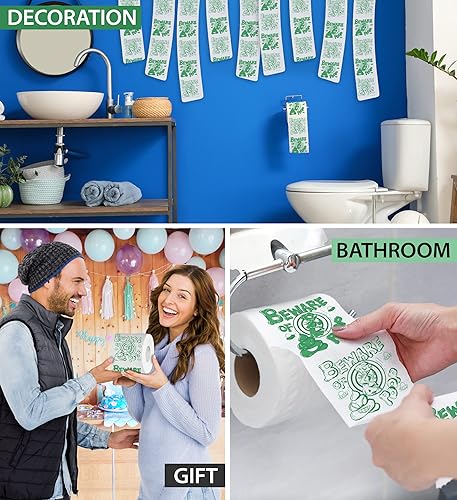 Miniatura 5 de Printed TP Beware of Alien Poop - Papel higiénico impreso para broma, sorpresa, decoración de baño, regalo novedoso para hombres, mujeres, amigos,