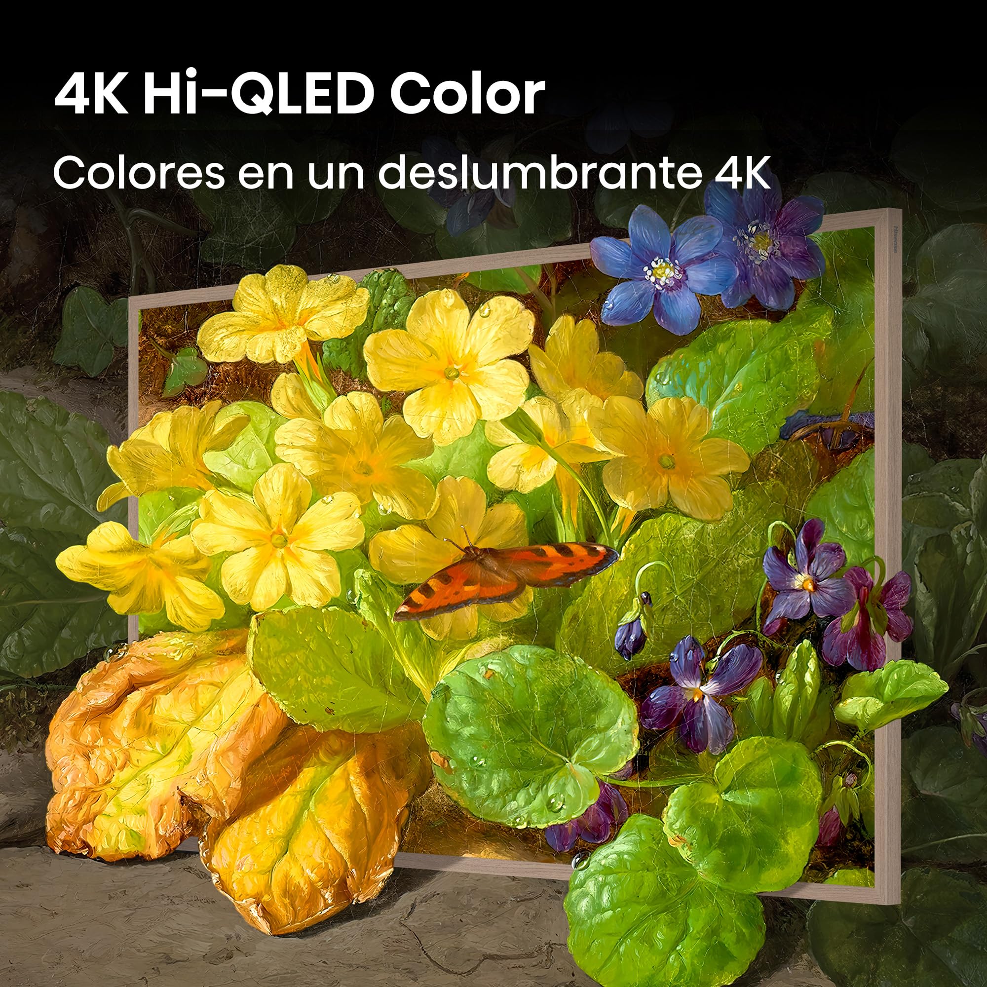 Hisense 55S7S - Hi-QLED Smart TV 55 Pulgadas, Hi-QLED Lifestyle TV, Modo Arte, Hi-Matte Display, Elige Marco, Diseño Ultra Fino, Soporte de Pared, Modo Juego 144 Hz Nativos, Sonido 2.0.2