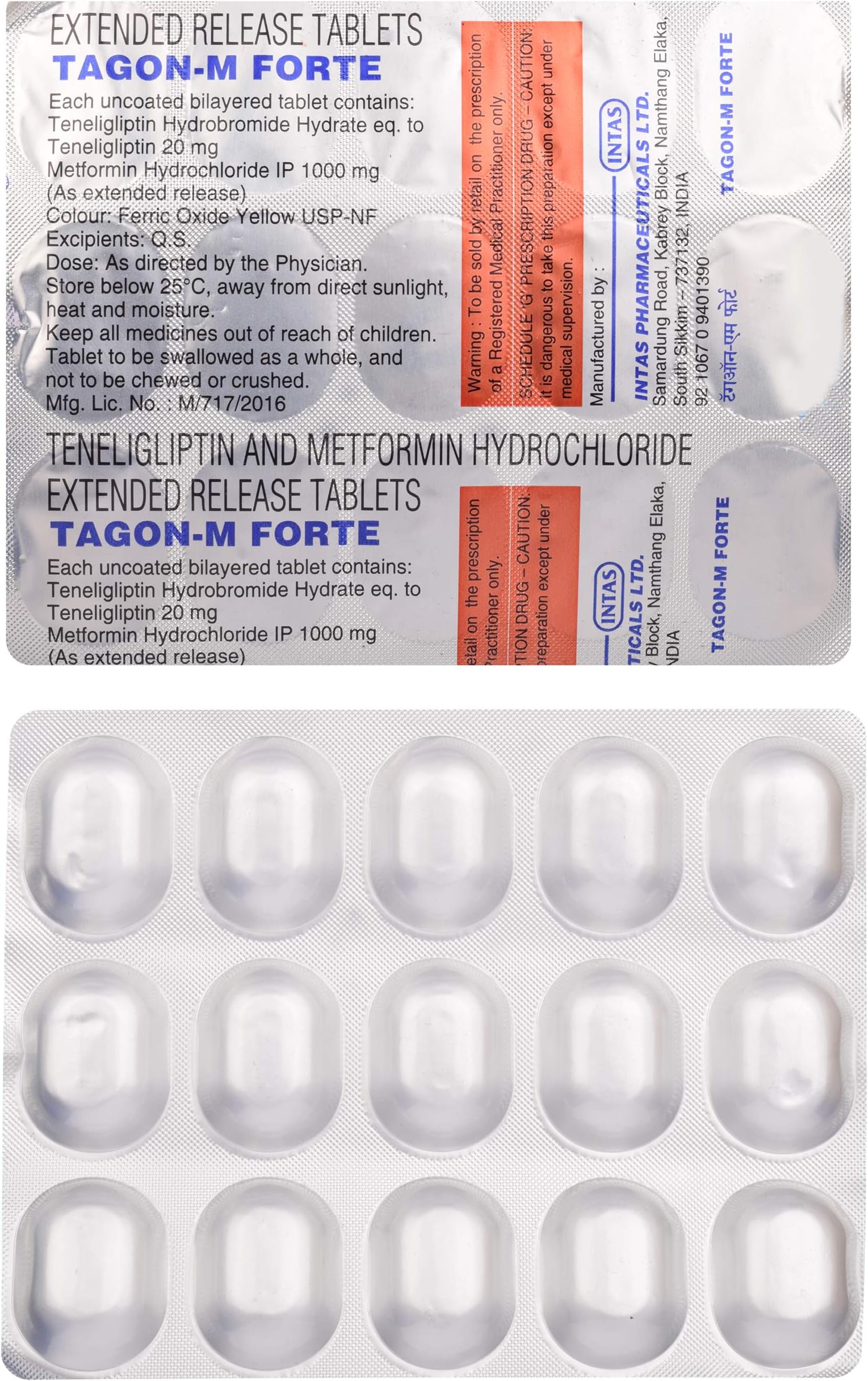 Tagon-M Forte - Strip of 15 Tablets