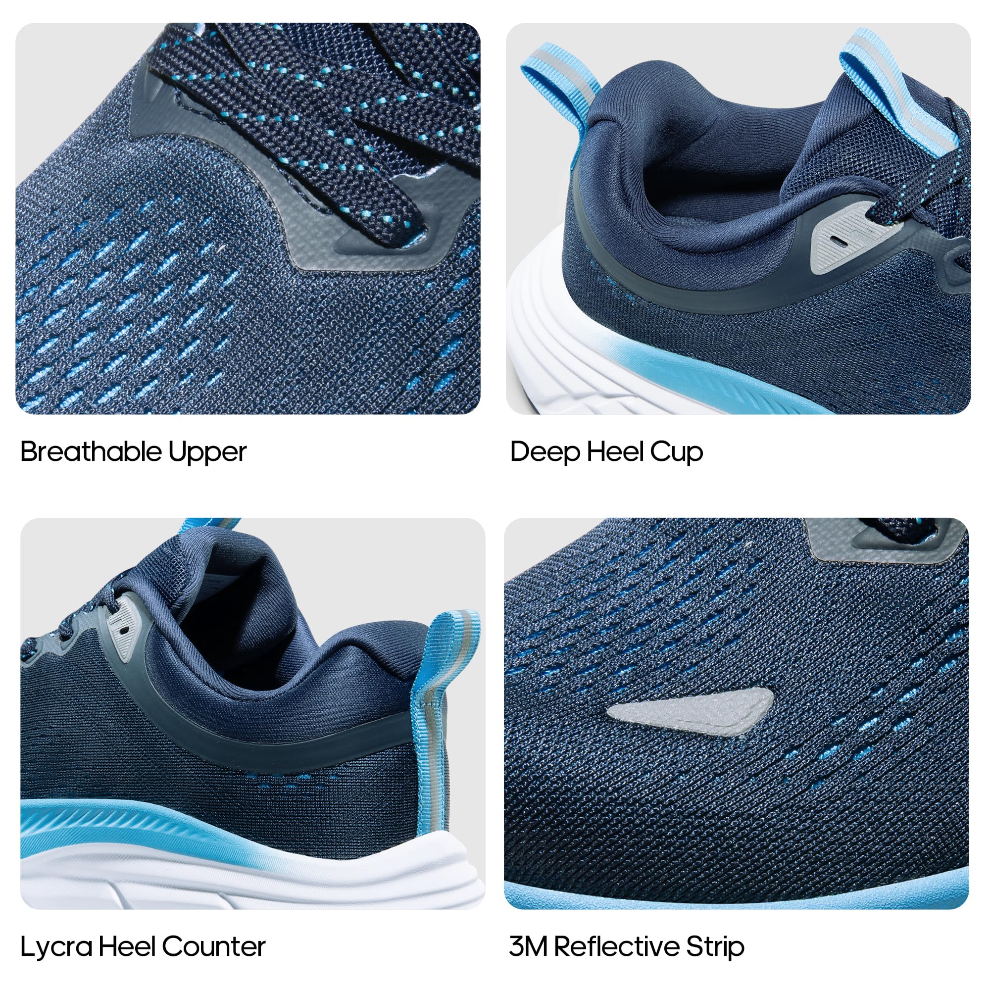 NORTIV 8 Zapatillas deportivas ActiveBreeze para hombre, para correr, caminar, atletismo, gimnasio, entrenamiento, trotar, cómodas y amortiguadoras, Azul, 45 EU