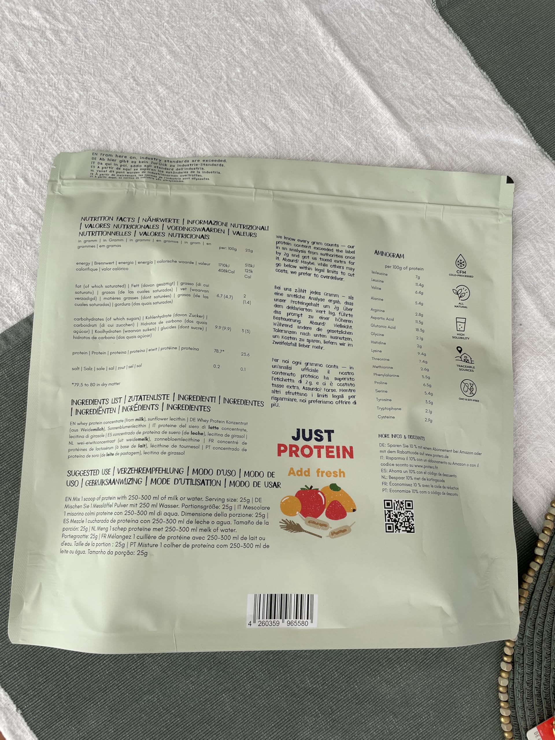 Protero Weide Whey Proteína 80 | Proteína de leche de pasto neutra (2 kg)