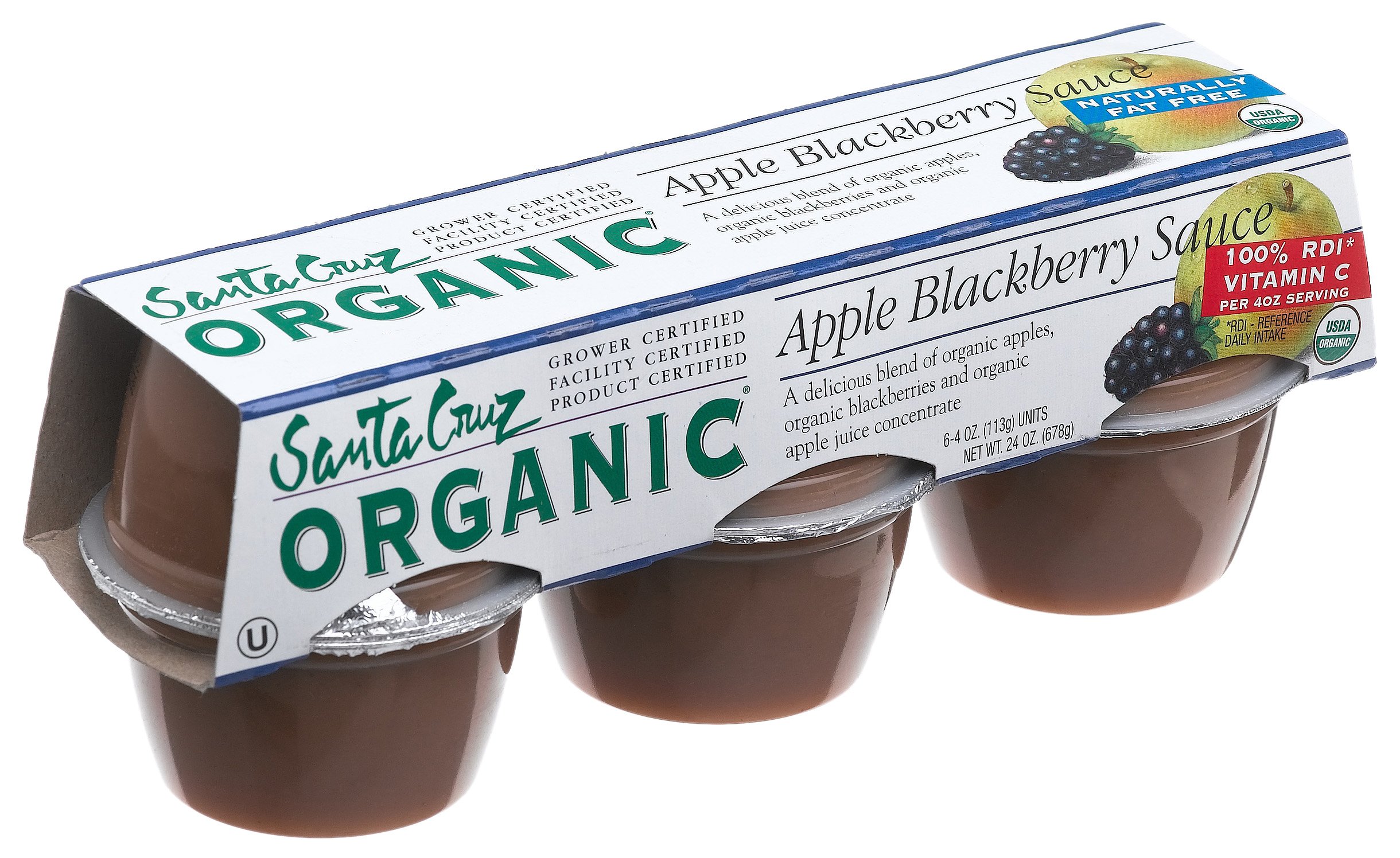 Santa Cruz Organic Apple Cinnamon Sauce Cups, 4 oz, 6 ct
