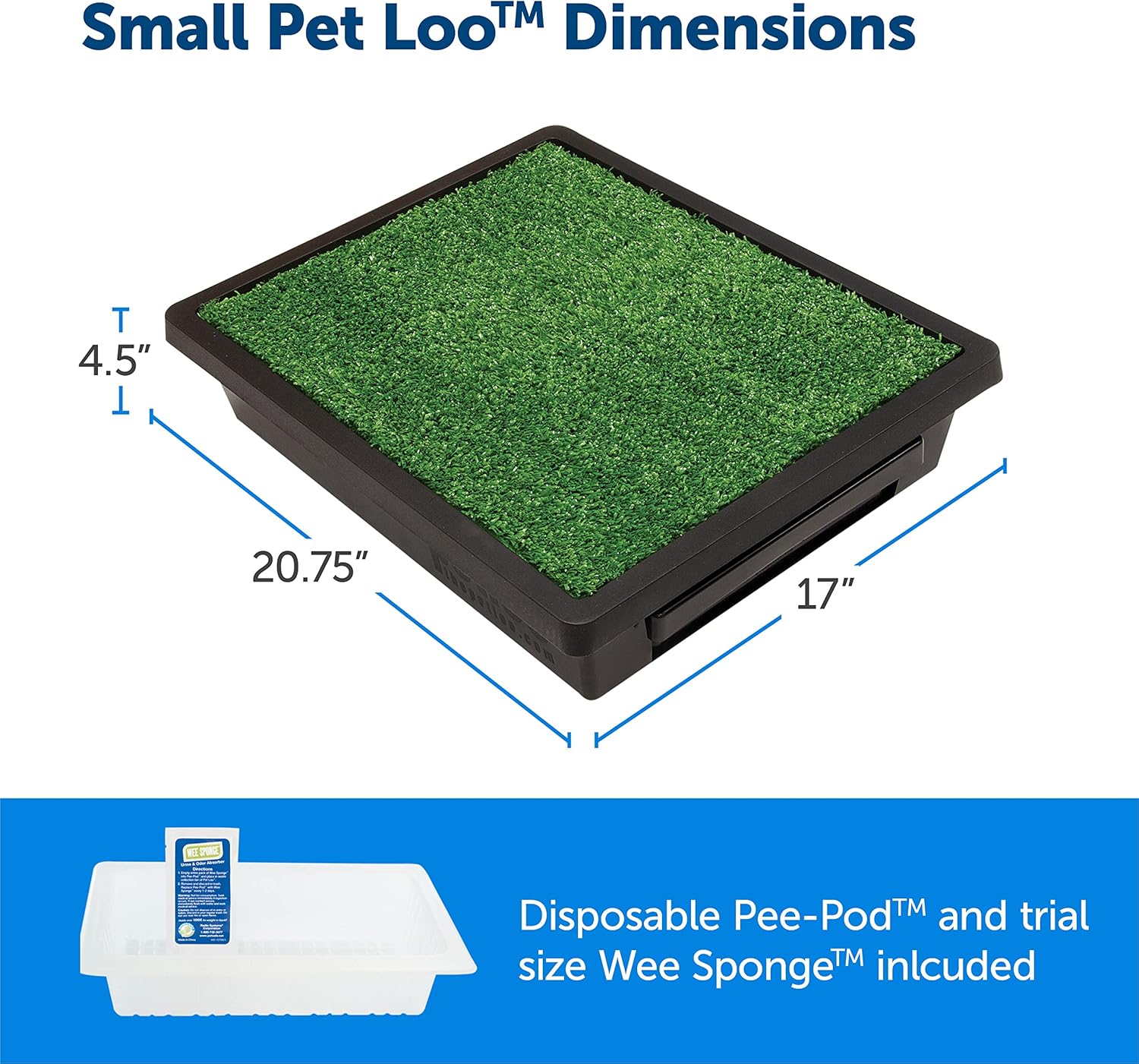 PetSafe Pet Loo Portable Dog Potty, Alternative to Pee Pads, Small : Pet Supplies