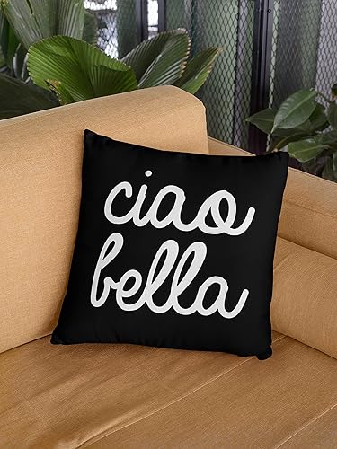 Miniatura 2 de Funda de almohada Italia con inserto  Ciao Bella decorativos encantadores diseños de temática italiana  Decoración personalizada  El cojín cuadrado