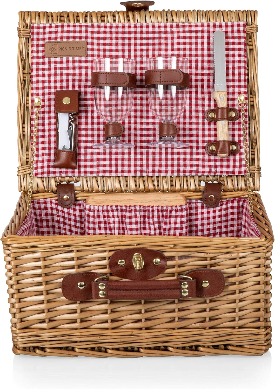 PICNIC TIME Classic Wine & Cheese Picnic Basket, Wine