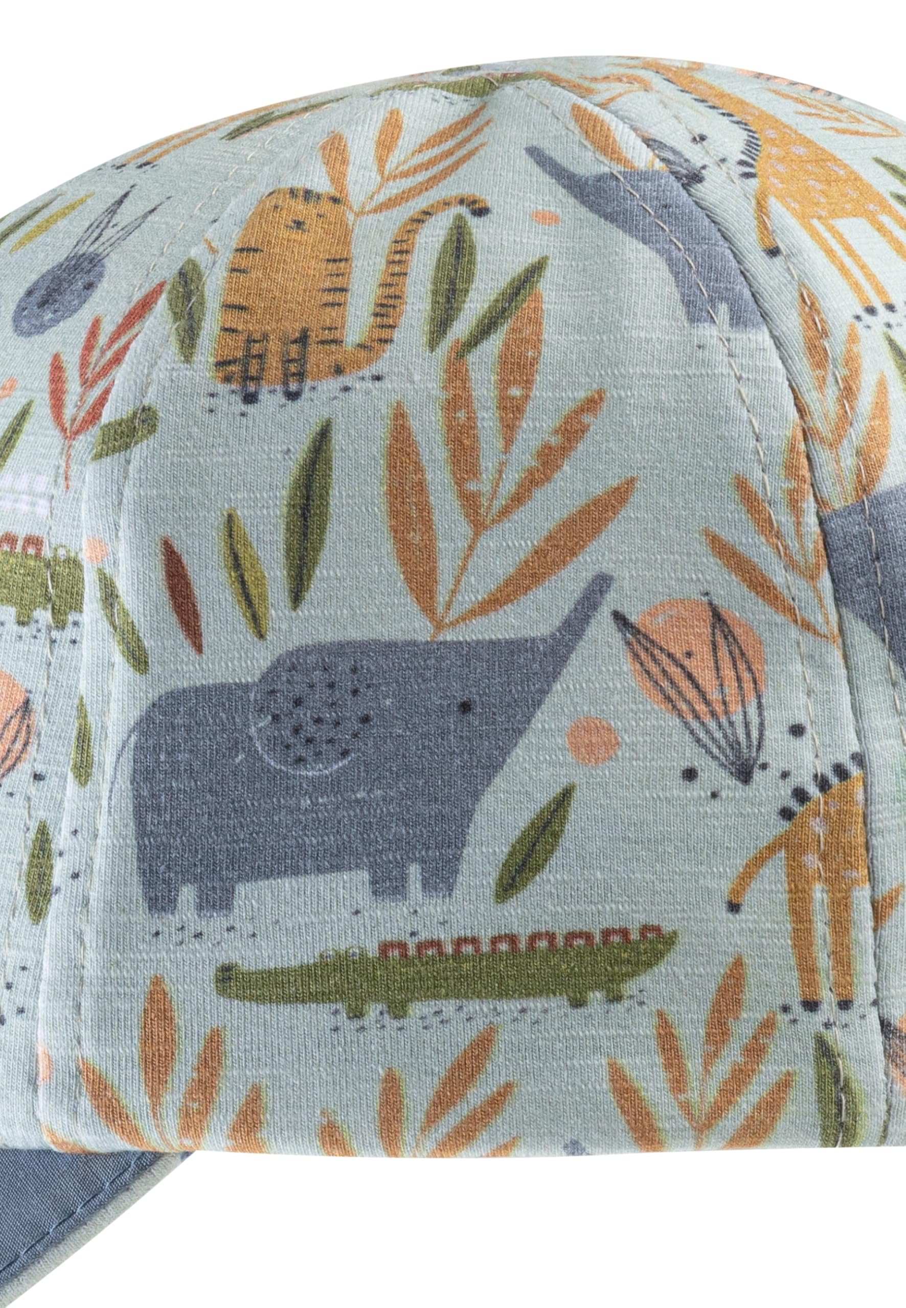 Sterntaler - Basecap aus Flammgarn Jersey Bedruckt mit Safari Tieren, Cappellino da Baseball Unisex - Adulto