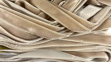 Vintage 3/8 Velvet Ribbon -,Natural Beige Velvet, Fossil Beige Velvet, Olive Beige Velvet, Ginger Beige Velvet - Made in Swiss 5,10 Yards- M Natural Beige #63 3/8 Velvet, 10 Yards
