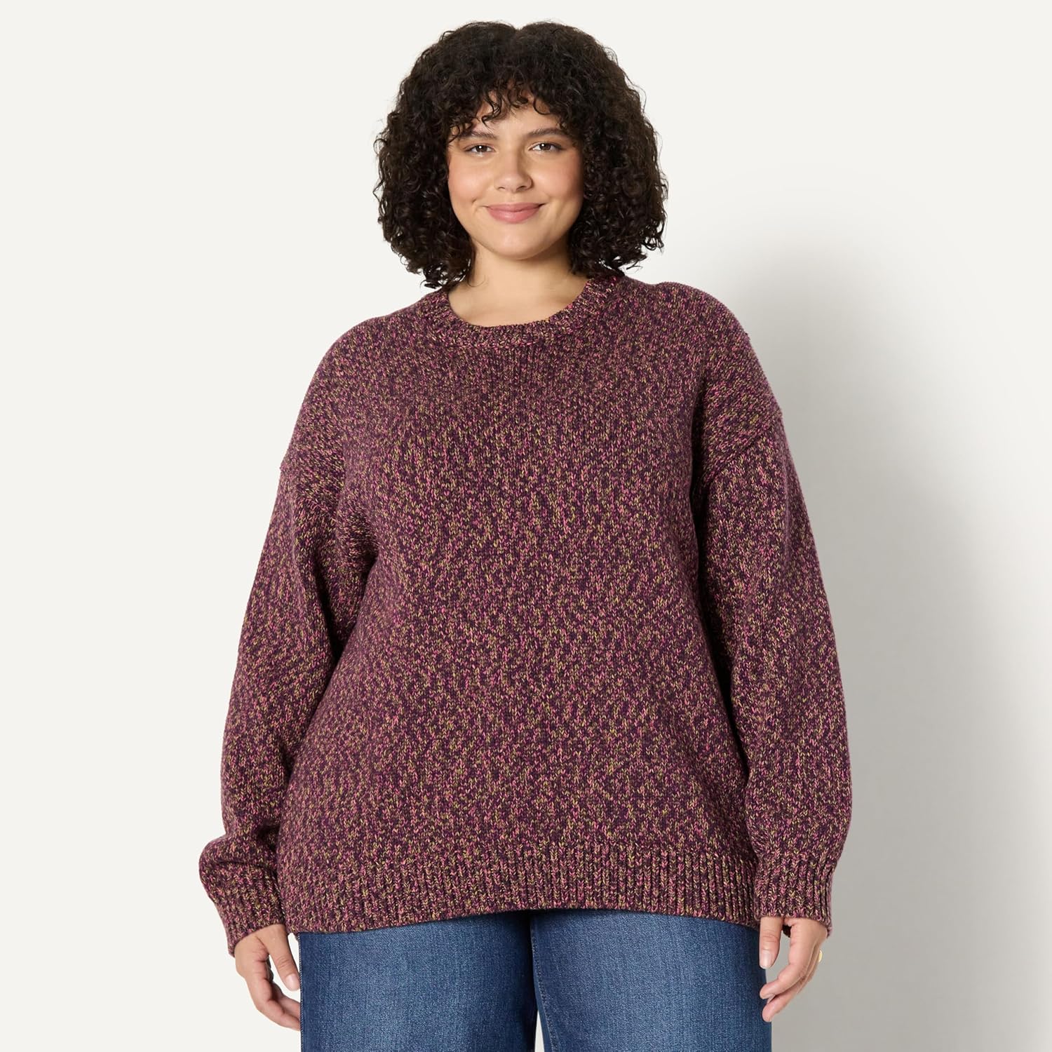 Amazon Essentials (Demi's Pick Women's Oversized-Fit Multi-Color Heavyweight Crewneck Sweater - Image 3