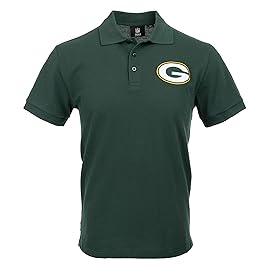 FOCO NFL Green Bay Packers Mens Polo Short Sleeve ShirtPolo Short Sleeve Shirt, Casual Color, L