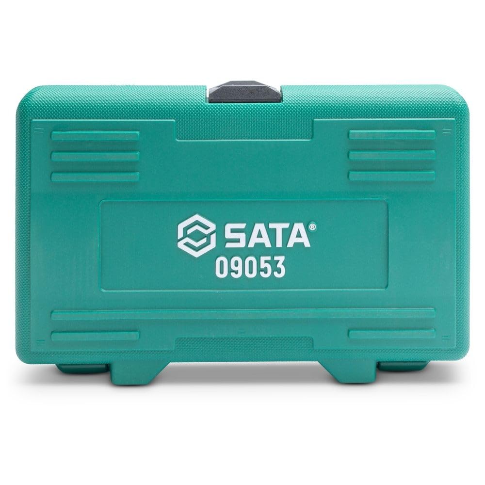 SATA ST09053SJ 18 Pc. Torx Set da 1/4" e 1/2", con bussole a punta esagonale, in custodia, verde