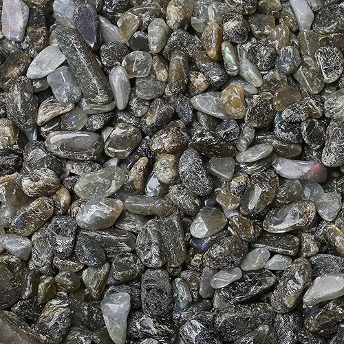 LAIDANLA Labradorita - Piedras pulidas de cristal pulidas de 1 libra, chips de cristal de forma irregular, piedras preciosas naturales a granel, disponible en Yaxa Colombia