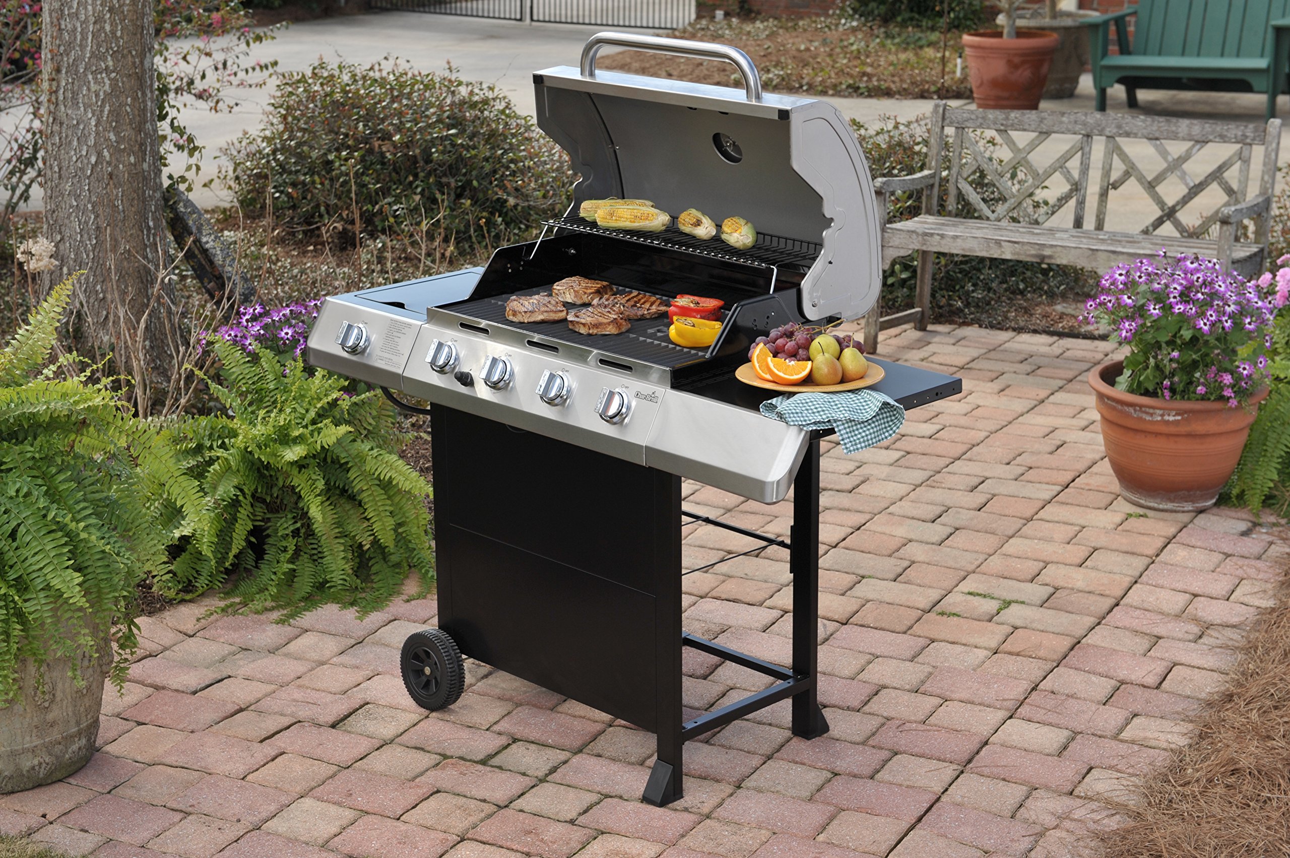 Charbroil 463436215 Classic 4 Burner Gas Grill With Side Burner Amazon Sg Lawn Garden