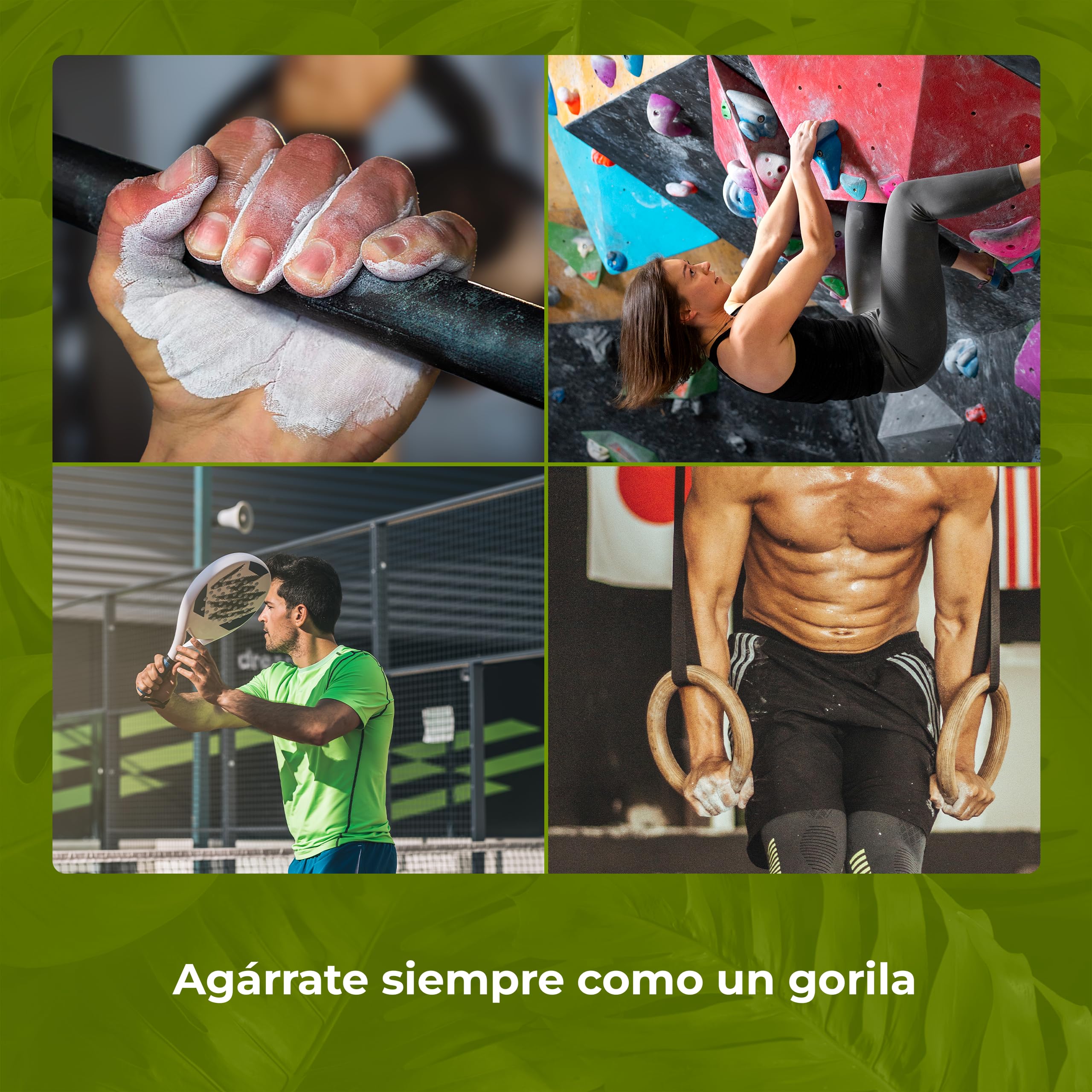 Clask Kit Magnesio líquido para un Agarre de Gorila | Reduce la sudoración de Las Manos y Mejora el Agarre con magnesio liquido para Manos. Ideal para Escalada, Crossfit y Padel.