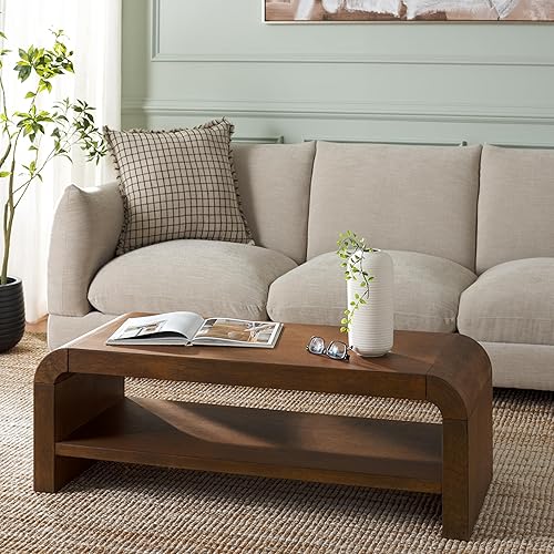 Home Collection Avivan Natural Brown 1-Shelf Coffee Table (Fully Assembled)
