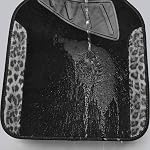 CAR PASS Imperméable Universal Car Tapis de sol, imprimé léopard Car Mats pour SUV,Vannes, sedans, camions, ensemble de 4pcs Car Tapis avec talon de conducteur et dos de nichons, Leopard Car Accessoires Gray Leopard