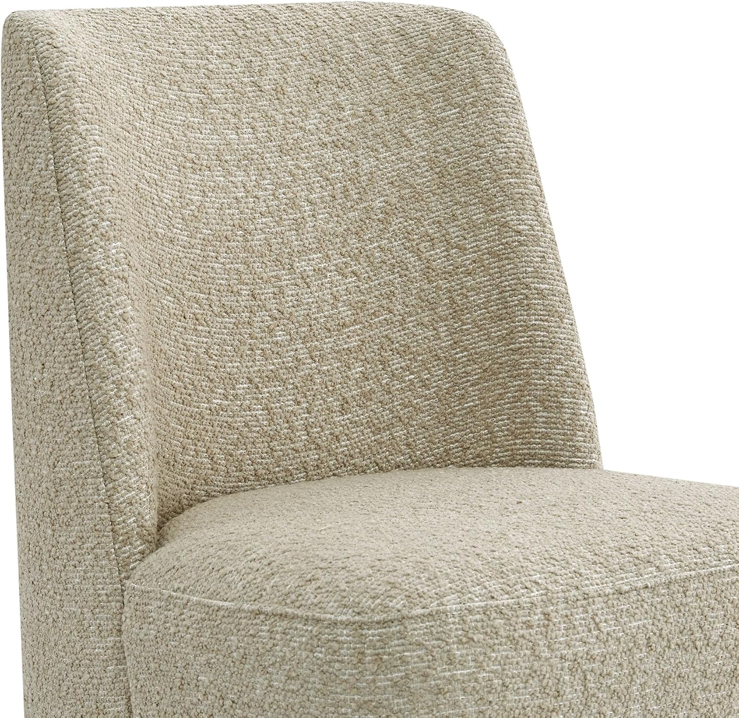 CHITA Upholstered Rolling Dining Chair on Casters Set of 2, FSC Certified Modern Fabric Dining Chair with Casters, Boucle Dining Chairs for Reading Room Waiting Room Kitchen Dining Room, Oatmeal - Image 10