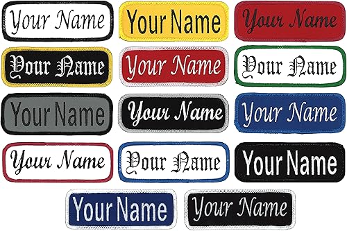 Miniatura 2 de Parches de nombre Uniforme o camisa de trabajo, personalizados, bordados nuevos estilos nuevas fuentes! Varios tamaños para elegir.