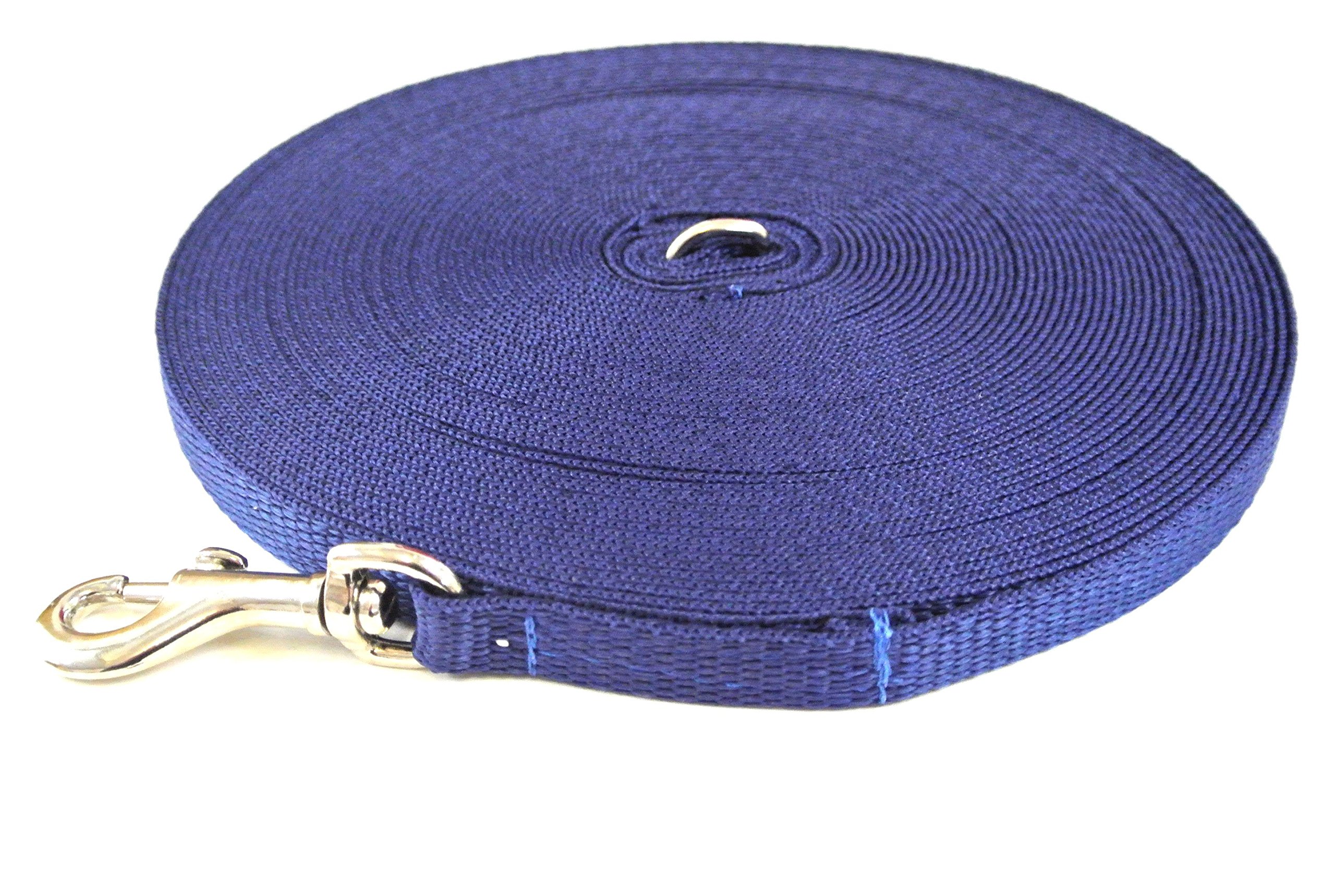 Puppy Training Lead Small Dog Recall Obedience Training Leash 10ft (3m) in 13mm Strong Webbing in (Navy)