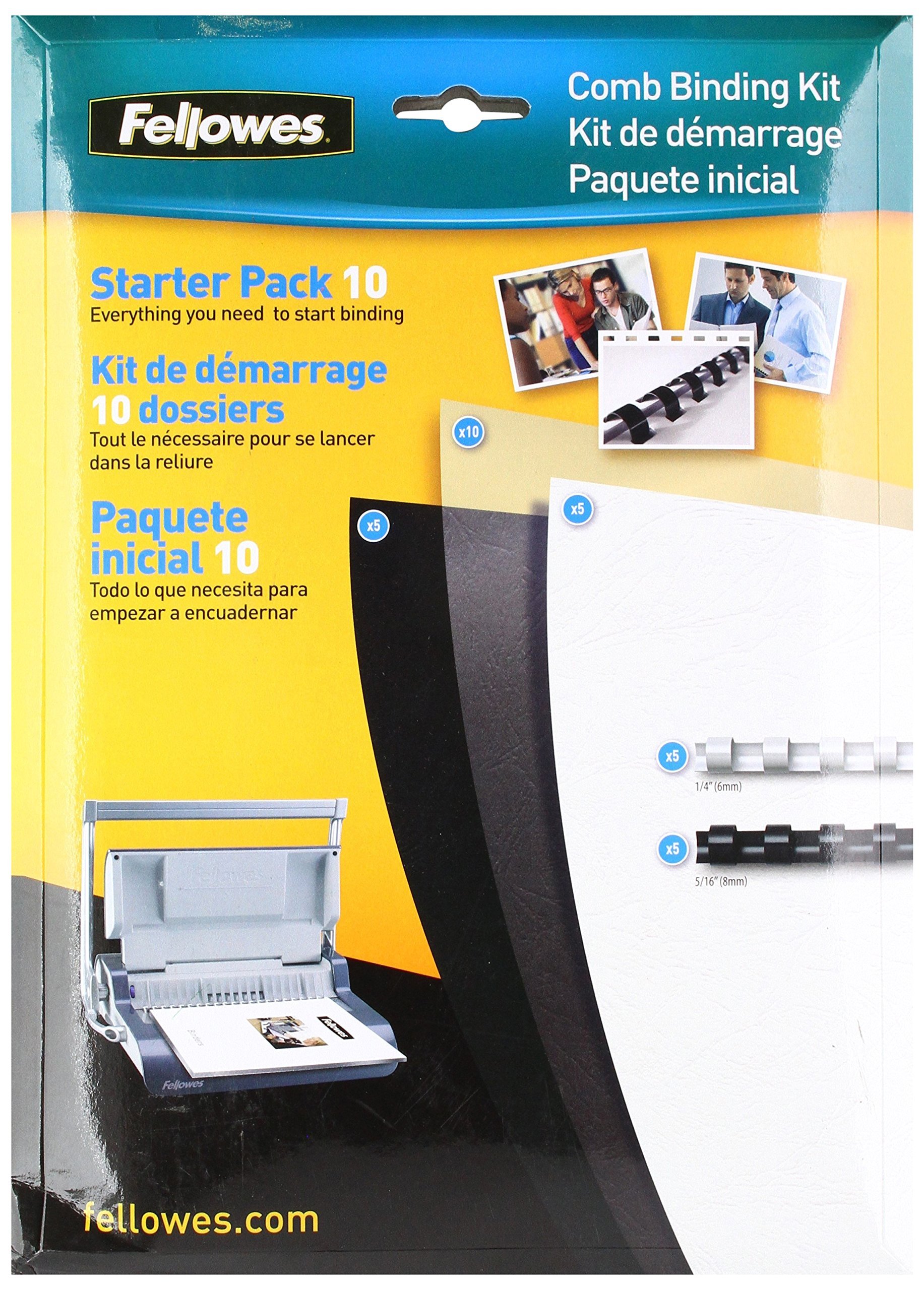 Fellowes reliure par anneaux Starter Kit, Lot de 10 (5290101)