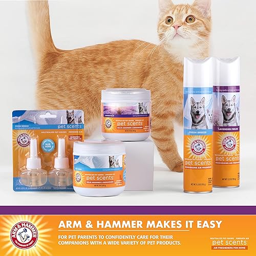 Miniatura 4 de Arm & Hammer For Pets Scents - Recambios de aceite perfumado enchufable en campos de lavanda, paquete de 2 Desodorizador para el hogar para olores