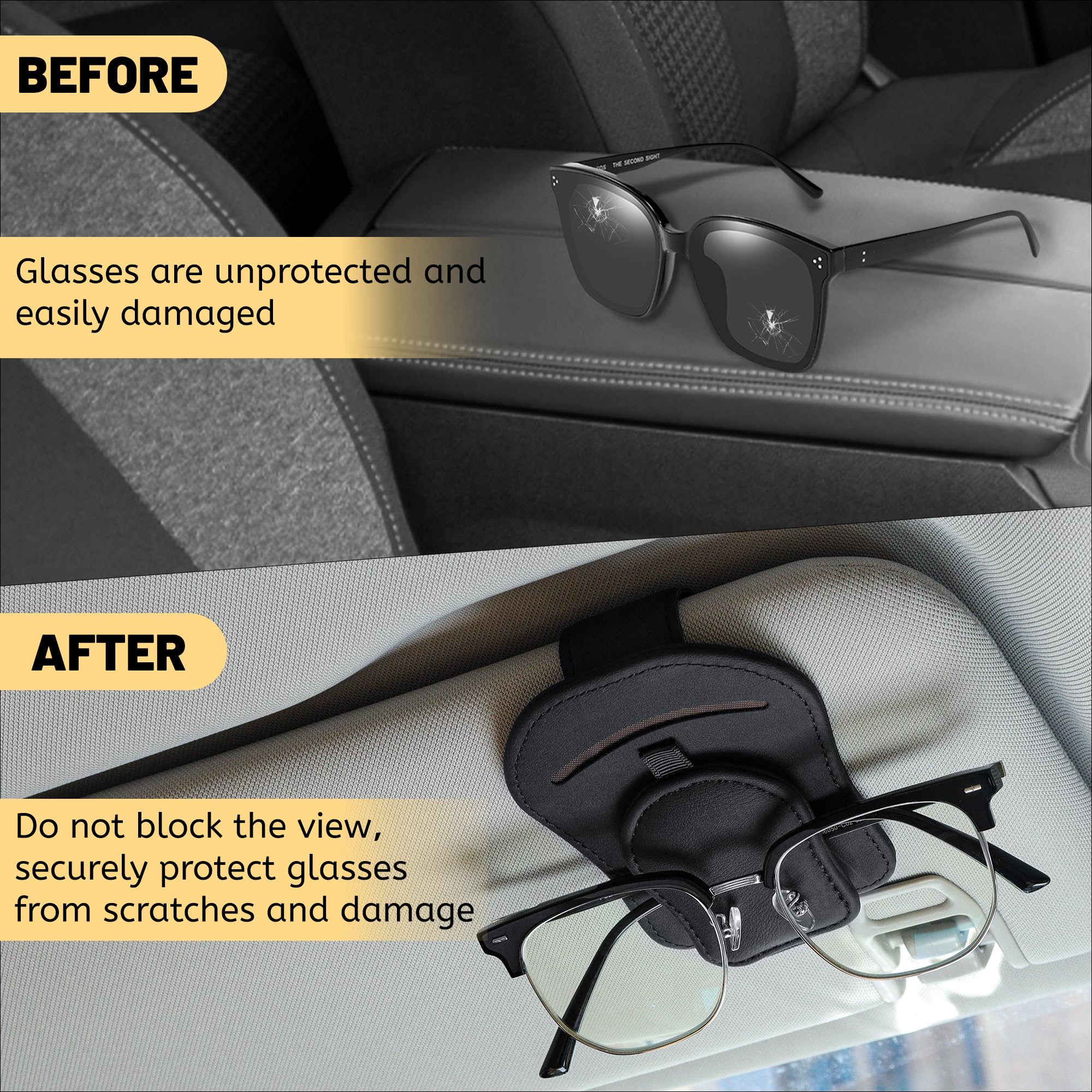 Famanu – Brilhouder Voor In De Auto - Leren Zonnebrilhouder Voor De Auto Sterke Magneet Fixeert Bril Veilig Zonder Te Wiebelen Universeel Voor Zonneklep Organizer Eenvoudig Met Een Hand Famanu – Brilhouder Voor In De Auto - Leren Zonnebrilhouder Voor De Auto Sterke Magneet Fixeert Bril Veilig Zonder Te Wiebelen Universeel Voor Zonneklep Organizer Eenvoudig Met Een Hand
