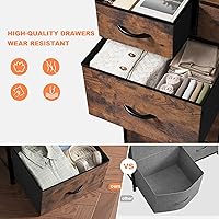 Vista 6 de EnHomee Cómoda para dormitorio con 15 cajones, cómodas altas para dormitorio, cómodas y cómodas, marco de metal resistente y parte superior