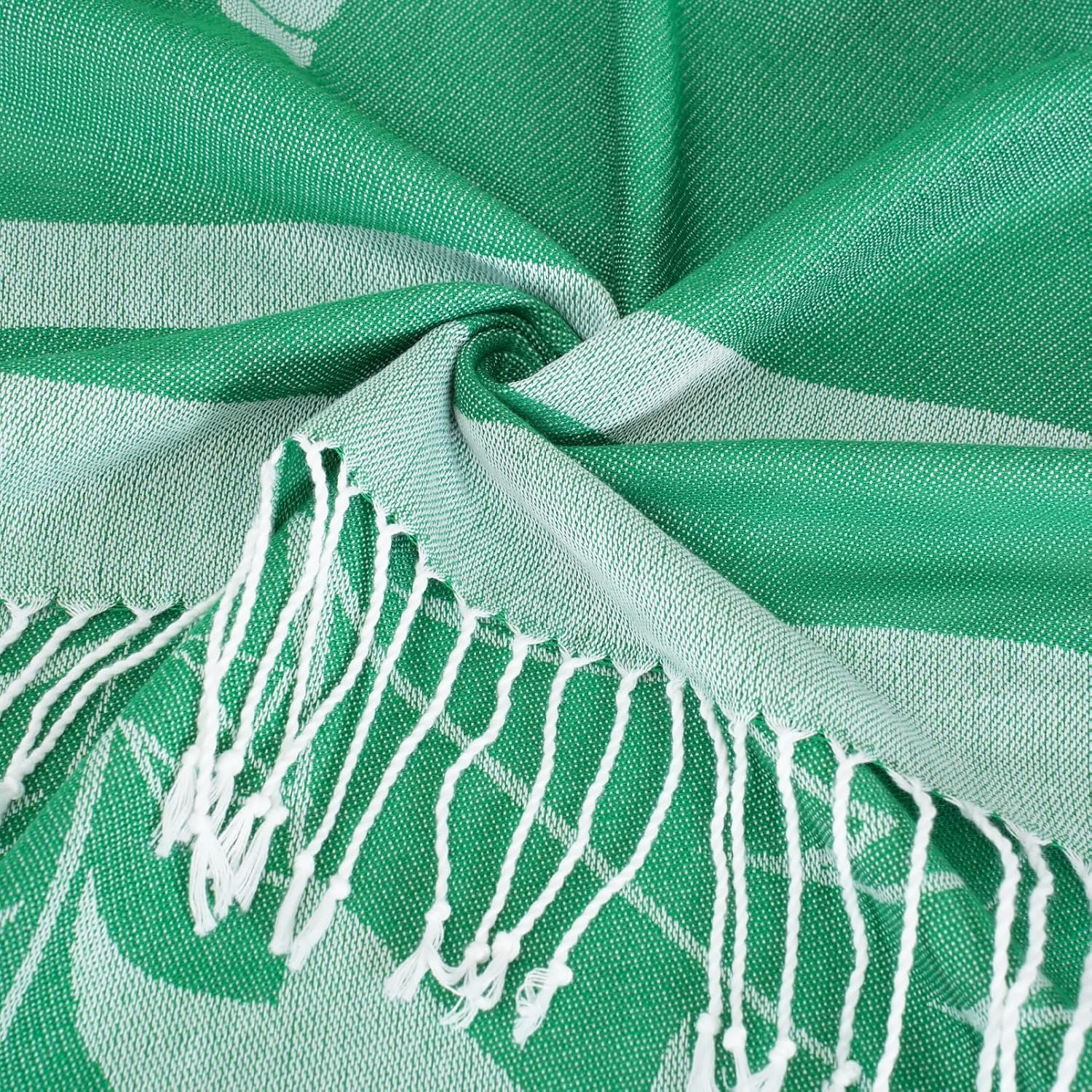 Genovega Oversized Cotton Turkish Beach Towels 72"x36" Lightweight Quick Dry Sandless Pool Swim Towel Large No Sand Compact Blanket Adult Travel Essentials Cruise Accessories Must Haves Coconut Tree image 5