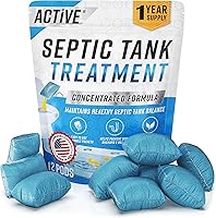 Vista 1 de ACTIVE Paquetes de tratamiento del sistema séptico - 12 cápsulas solubles Fórmula de bacterias vivas productoras de enzimas Paquete