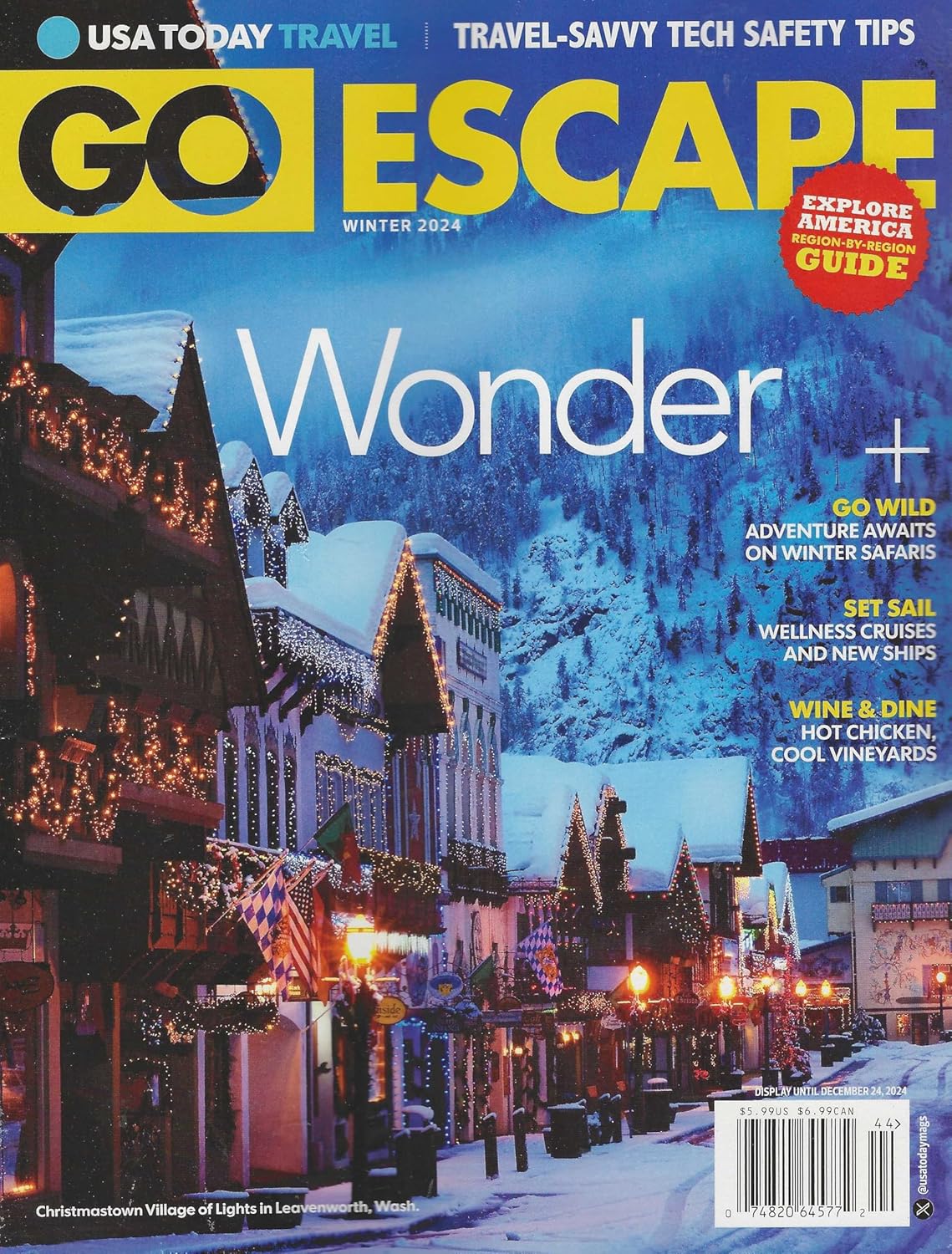 USA Today Magazine Go Escape 2024 Wonder muitiple Books