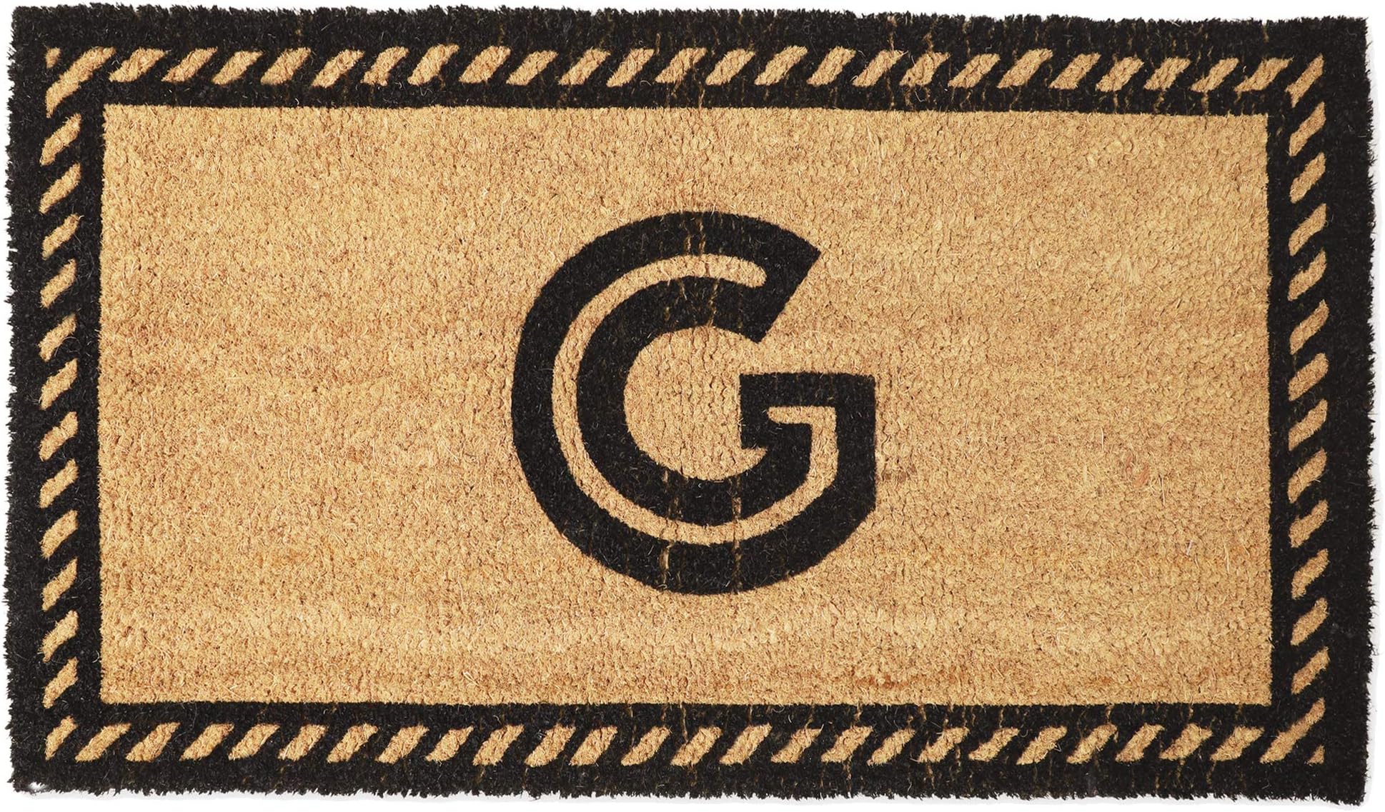 Juvale Coco Coir Initial Letter G Monogram Doormat (30 x 17 in)