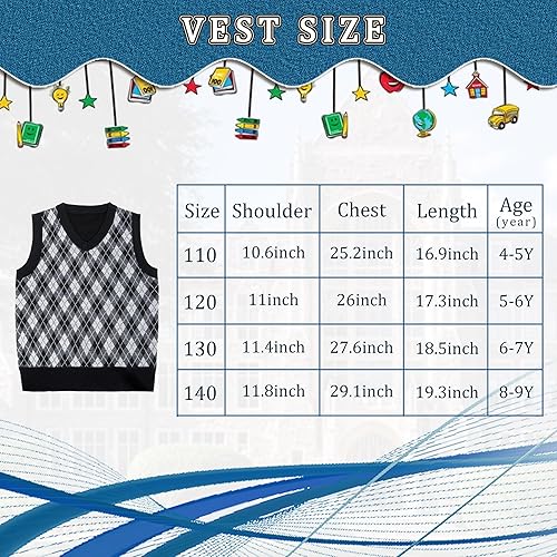 Vista 4 de Zivyes Disfraz de anciano para niños de 100 días de escuela, accesorios para abuelo, gorra de periódico, gafas falsas, chaleco