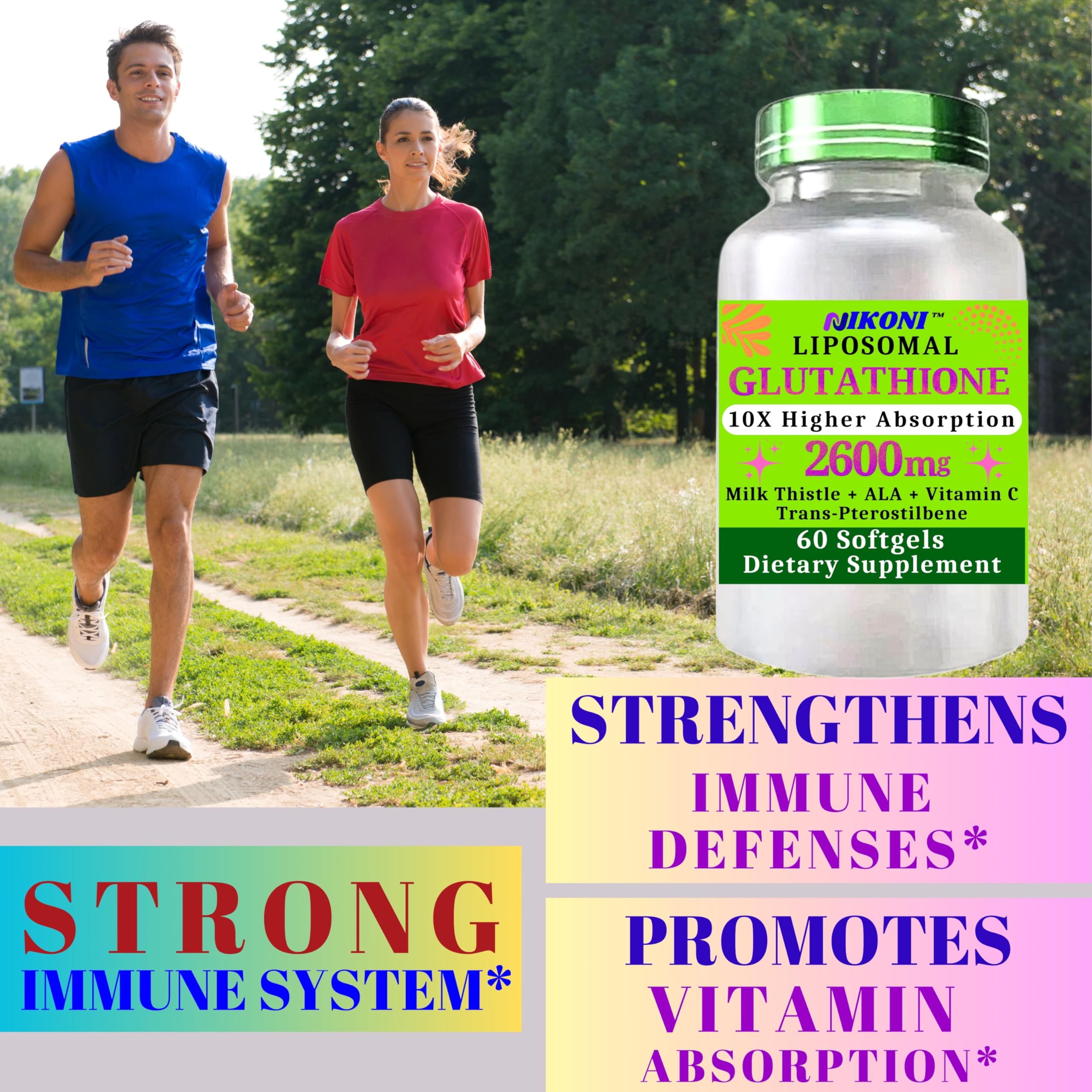 Amazon.com: Nikoni Liposomal Glutathione 2600 mg Supplement High Absorption Formula, Supports Detox and Immune- 120 Softgels : Health & Household Amazon.com: Nikoni Liposomal Glutathione 2600 mg Supplement High Absorption Formula, Supports Detox and Immune- 120 Softgels : Health & Household